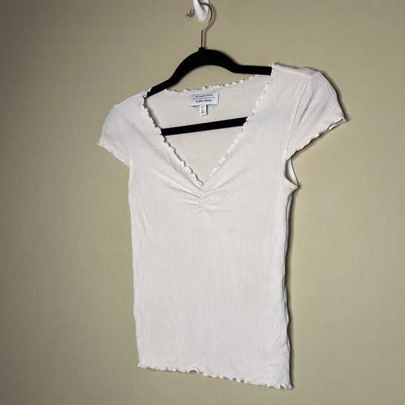 & Other Stories Ribbed V neck Shirt - Picture 3 of 9